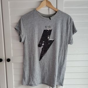 Band t-shirt - sequin AC/DC , thunderbolt